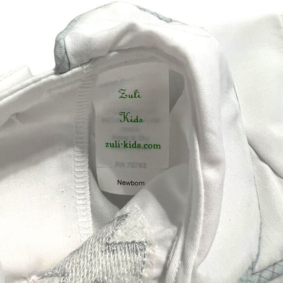 NEW Zuli Kids NEWBORN NB White Embroidered Cross Long Bubble Romper - Picture 4 of 5